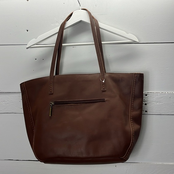 The Sak Faye Leather Tote Handbag in Brown NWOT - Picture 1 of 10